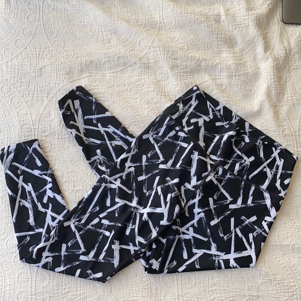 Black White Yoga Leggings